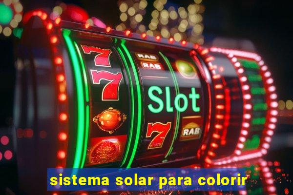 sistema solar para colorir